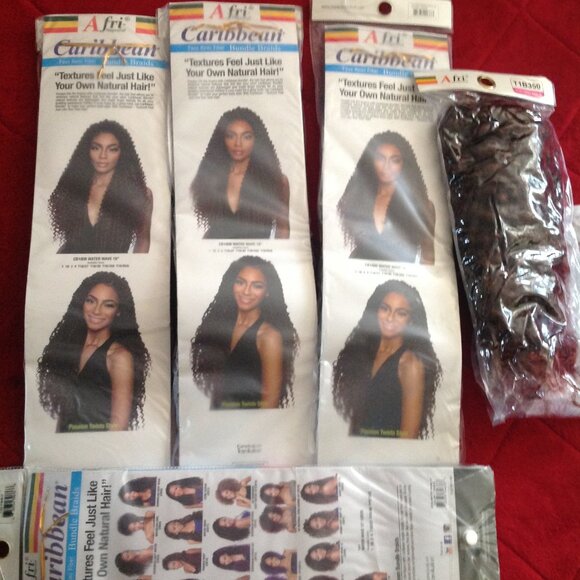 Lot of 5 Carribbean Water Wave Kanekalon Bundle Braids - Picture 6 of 6